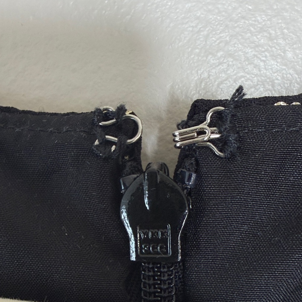 J. Crew Factory Black and Gold Flirty 90’s Y2K Dress Size 4 - Picture 4 of 9